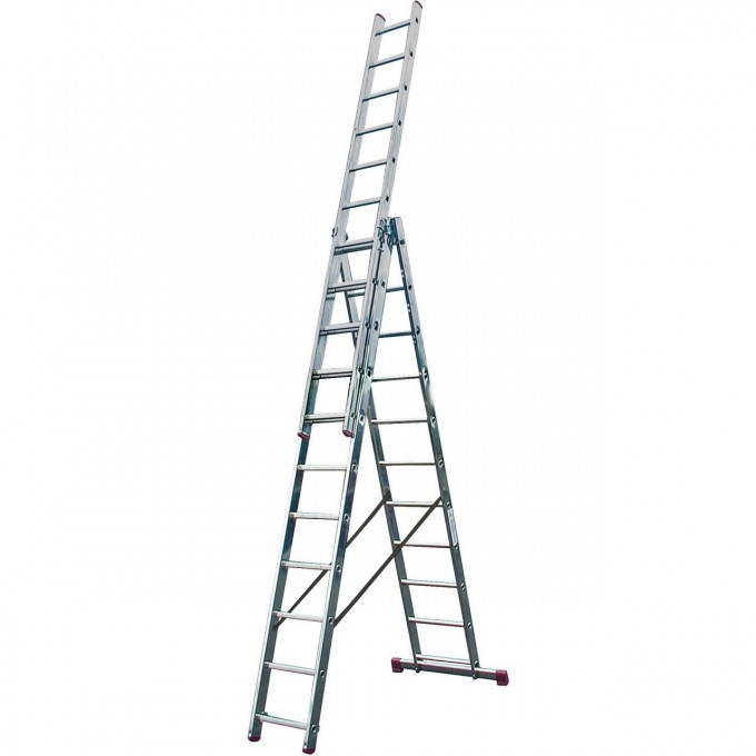 Алюминиевая трехсекционная лестница 3х11 KRAUSE CORDA 013422
