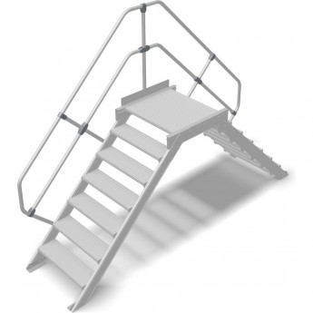 Переход с платформой KRAUSE 7 ступеней 600 мм 45° Переход с платформой KRAUSE 7 ступеней 600 мм 45°
